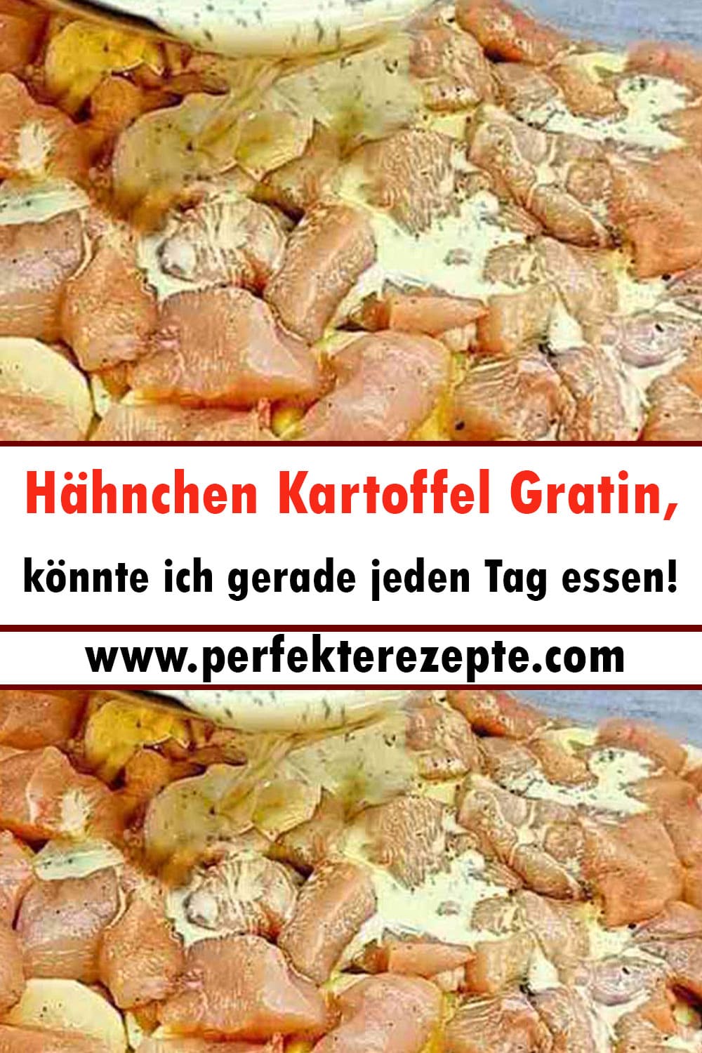 Hähnchen Kartoffel Gratin Rezept, könnte ich gerade jeden Tag essen!