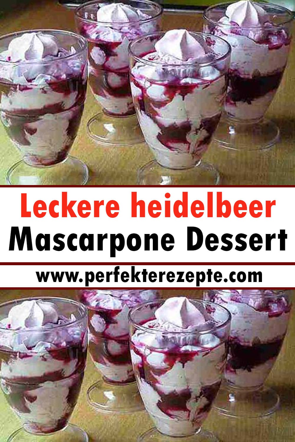 Leckere heidelbeer-Mascarpone Dessert Rezept