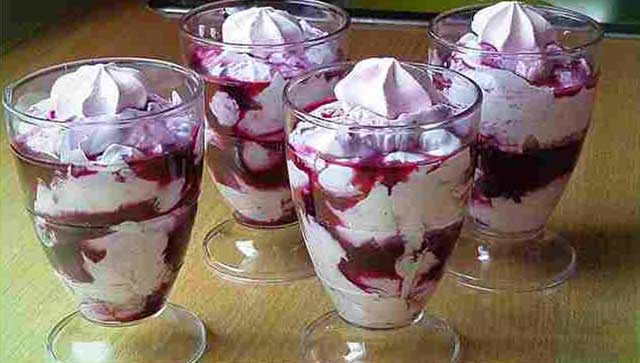 Leckere heidelbeer-Mascarpone Dessert Rezept