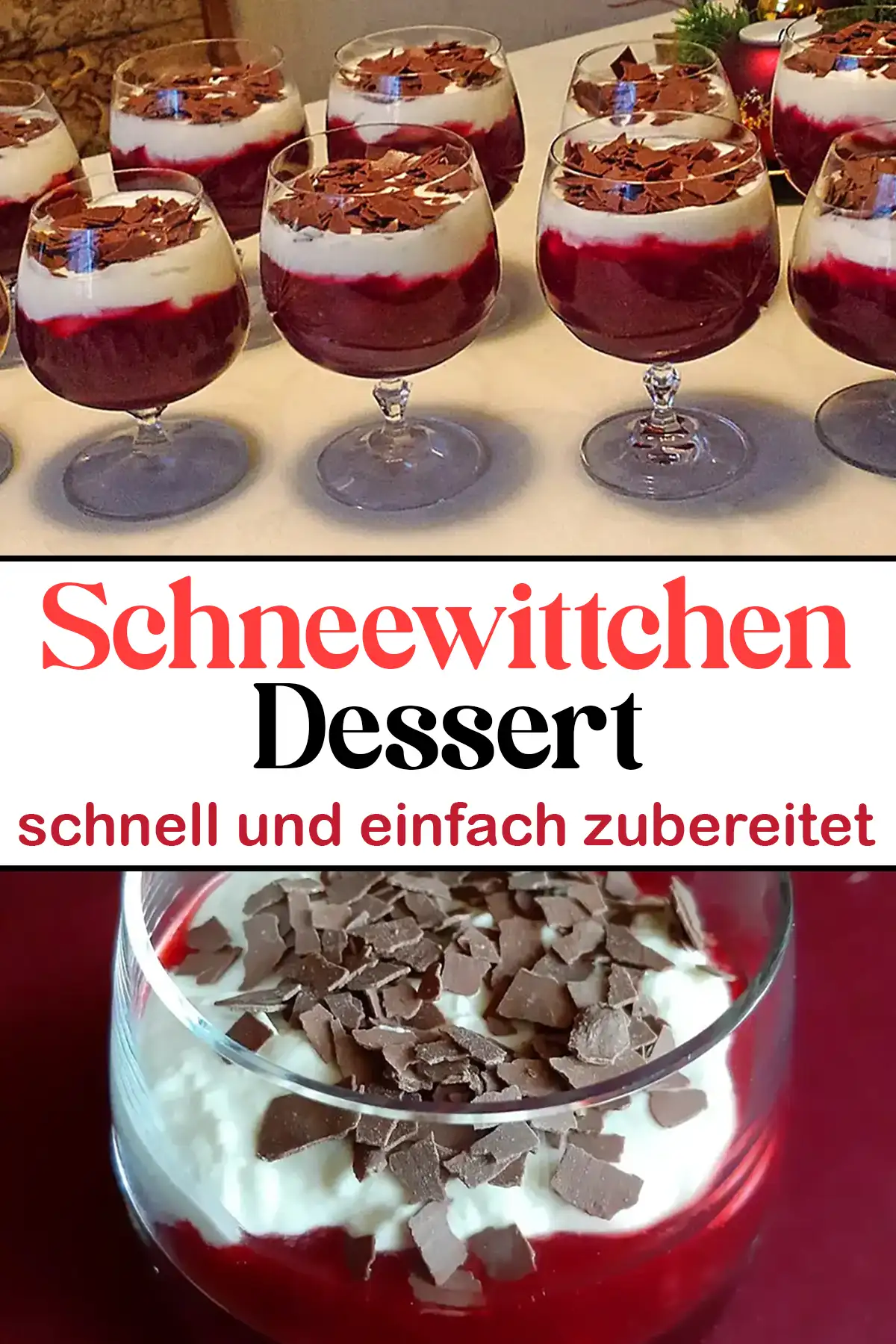 Schneewittchen Dessert Rezept: schnell und einfach zubereitet