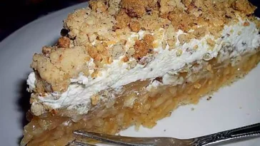 Apfel Nusskuchen mit Vanillepudding Rezept