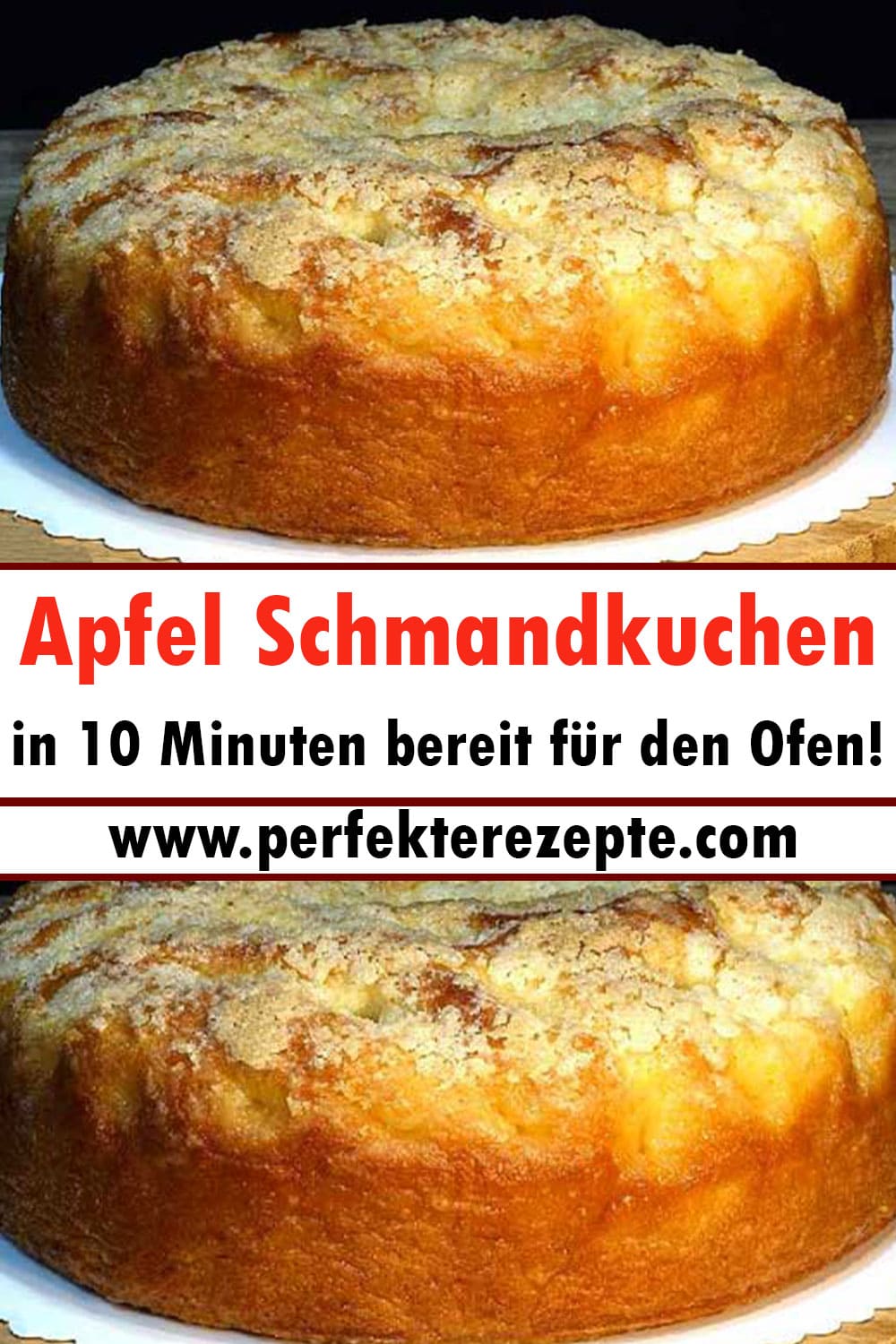 Apfel Schmandkuchen in 10 Minuten bereit für den Ofen!