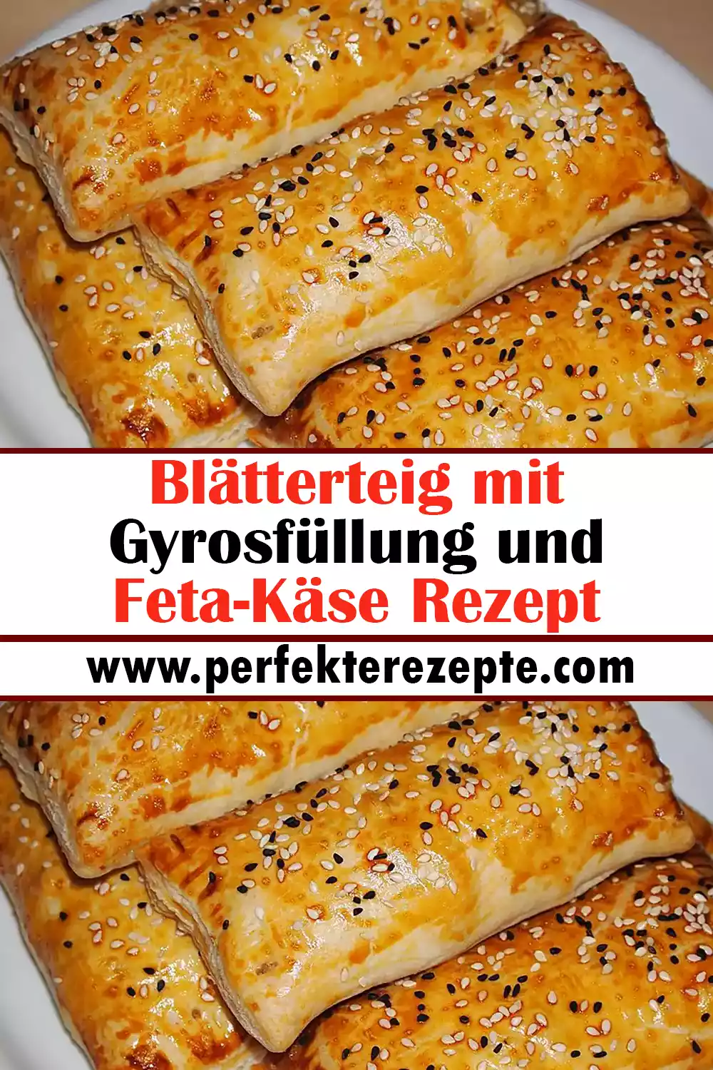 Blätterteig mit Gyrosfüllung und Feta-Käse Rezept