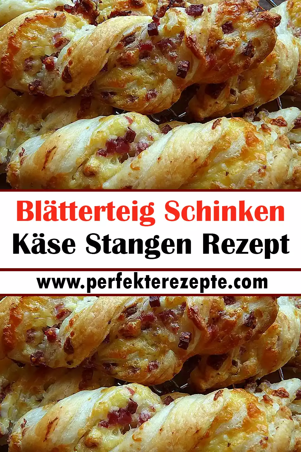 Blätterteig Schinken Käse Stangen Rezept