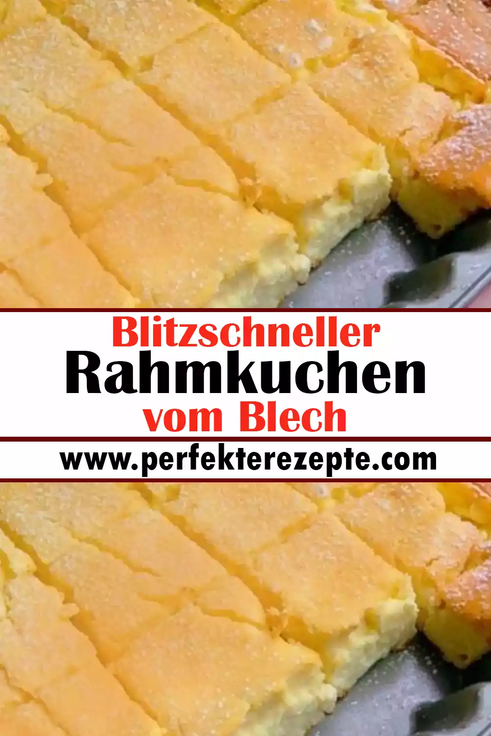 Blitzschneller Rahmkuchen vom Blech Rezept