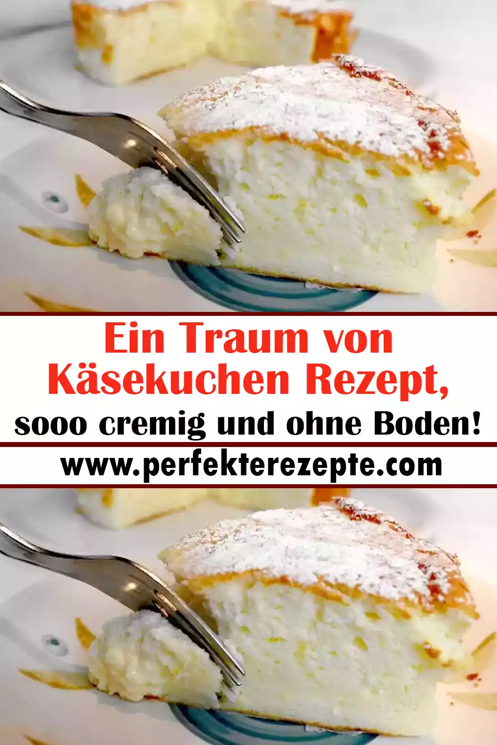 Ein Traum von Käsekuchen Rezept, sooo cremig und ohne Boden!