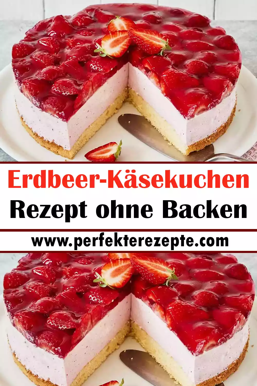 Erdbeer-Käsekuchen Rezept ohne Backen