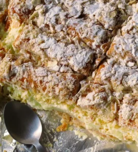 Fantastischer Streuselkuchen mit Pudding gefüllt Rezept