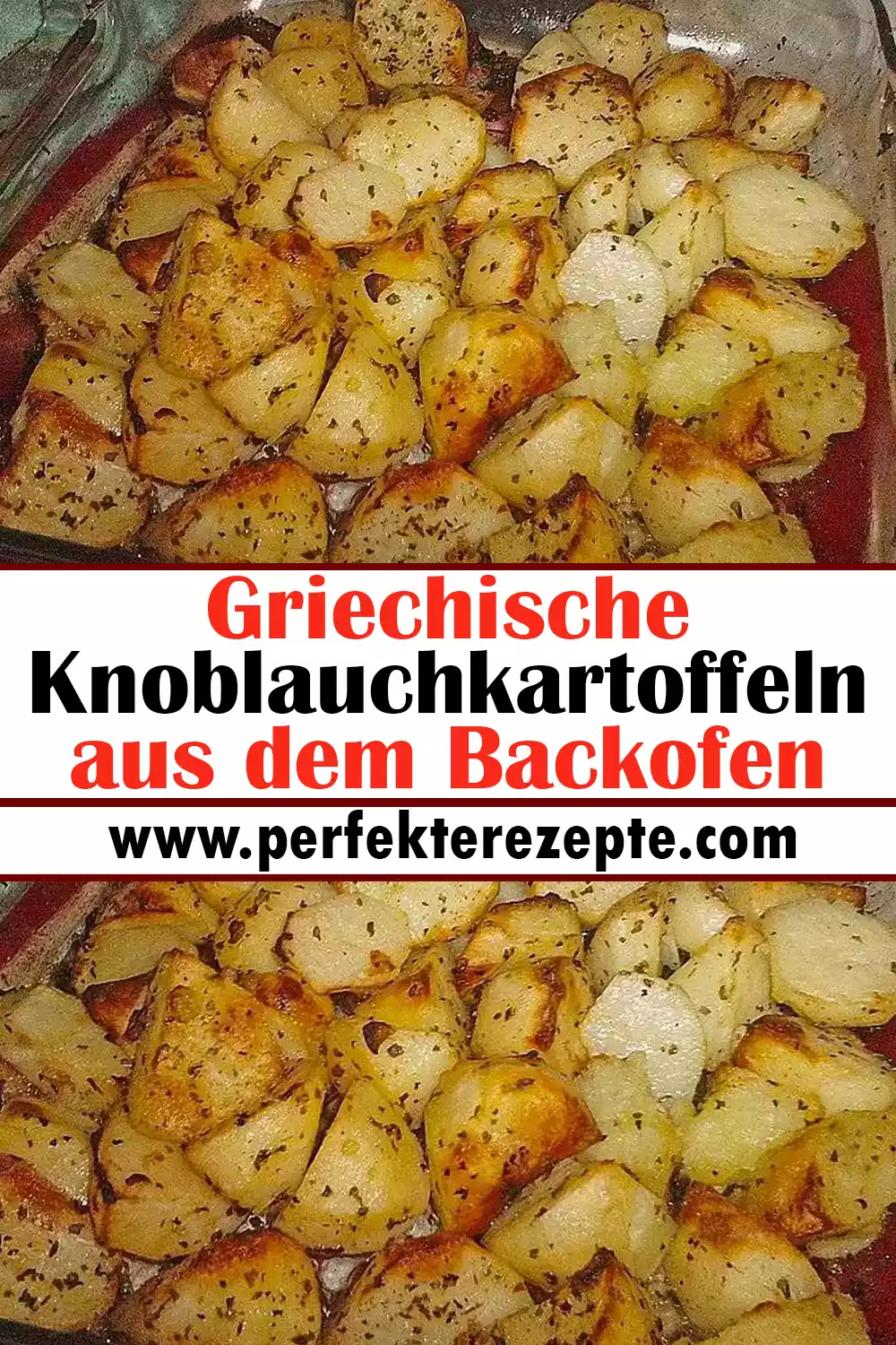 Griechische Knoblauchkartoffeln aus dem Backofen Rezept