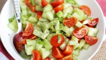 Gurken Tomaten Salat Rezept, Zum Verrückt Werden Lecker!