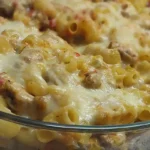 Gyros Makkaroni Auflauf mit Käse Rezept, überbacken!