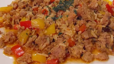 Hackfleischpfanne mit Paprika und Reis Rezept, Ein Tolles Gericht!