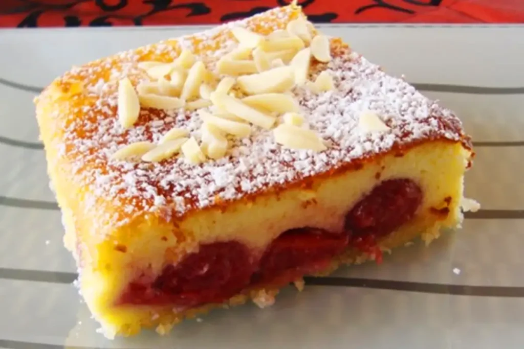 Käsekuchen mit Kirschen vom Blech Rezept