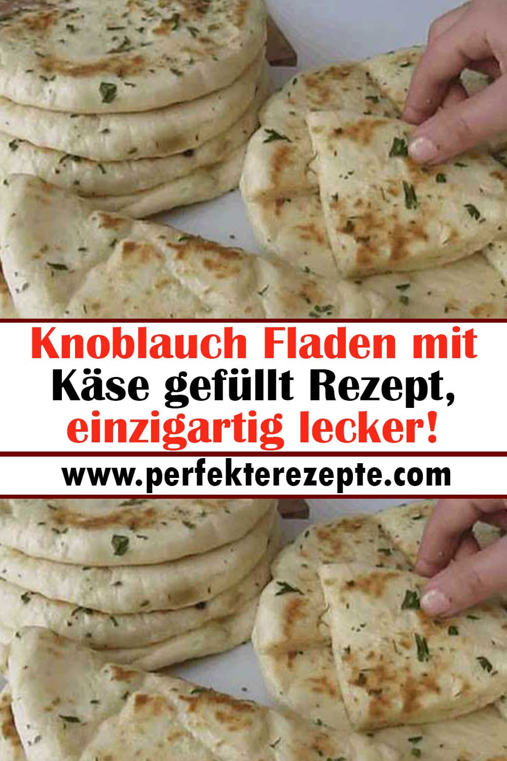 Knoblauch Fladen mit Käse gefüllt Rezept, einzigartig lecker!