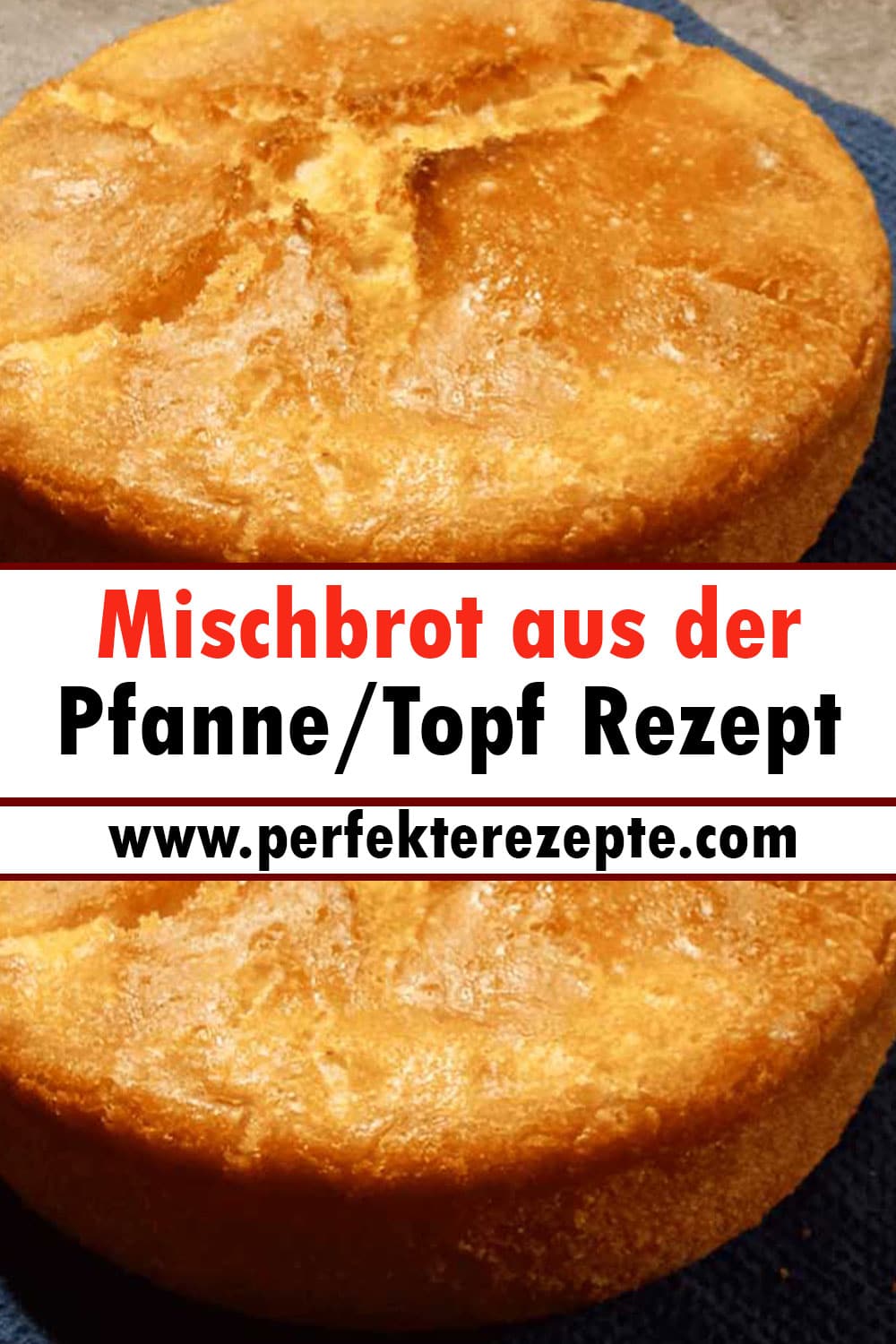 Mischbrot aus der Pfanne/Topf Rezept, Außen knusprig und innen luftig weich