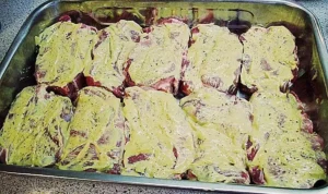 Nackensteaks in Senfsauce Rezept