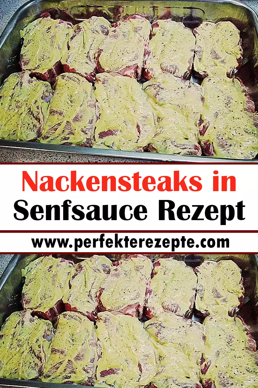 Nackensteaks in Senfsauce Rezept