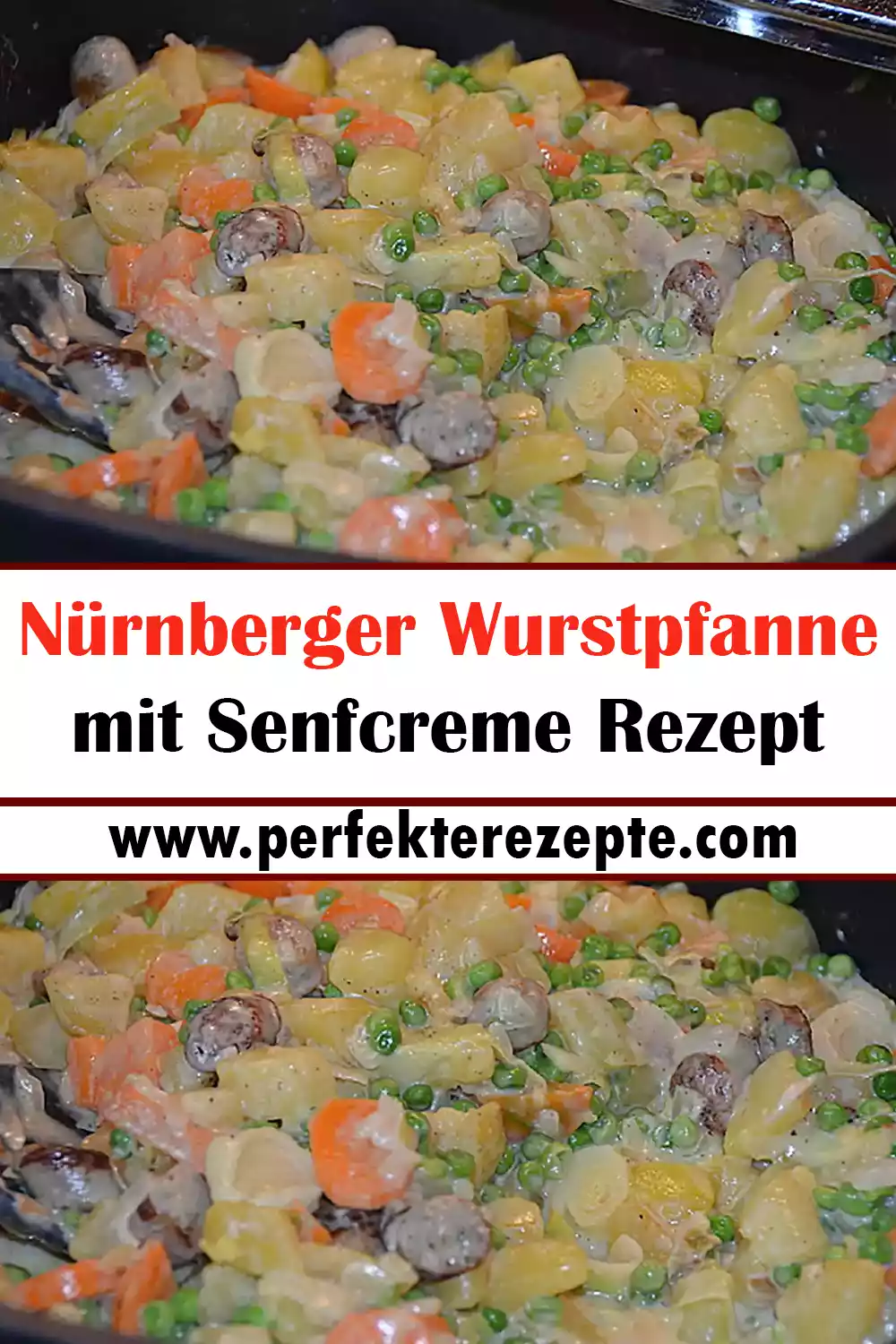 Nürnberger Wurstpfanne mit Senfcreme Rezept
