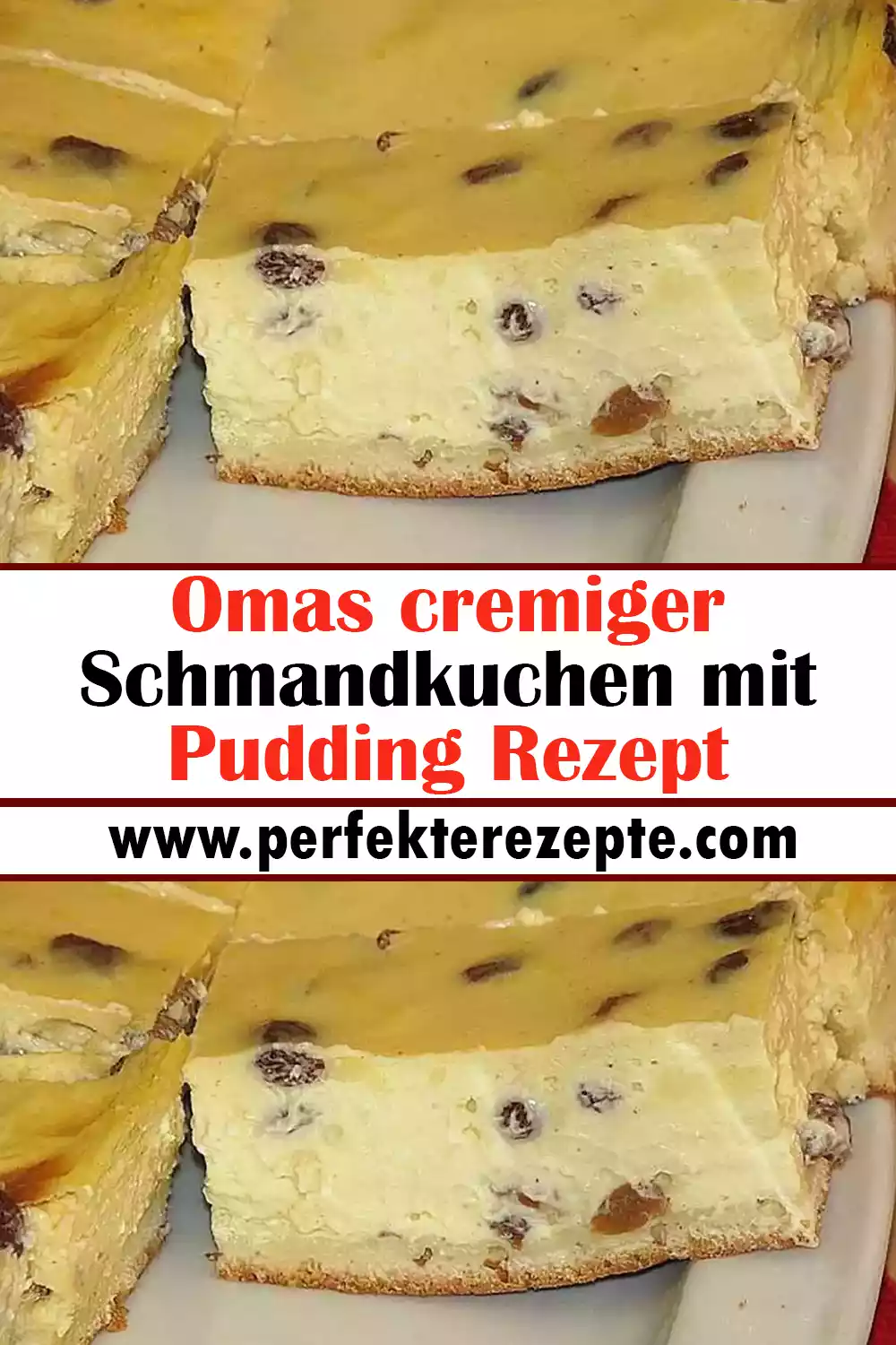 Omas cremiger Schmandkuchen mit Pudding Rezept