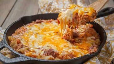 Reis Hackfleisch Auflauf Mit Geschmolzenem Käse Rezept, Super Lecker!