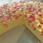 Rhabarberkuchen mit Eierlikör Rezept