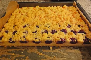 Schneller Quark-Streuselkuchen mit Obst Rezept