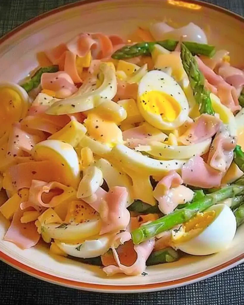 Spargelsalat mit Schinken und Ei Rezept