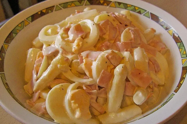 Spargelsalat mit Schinken und Ei Rezept