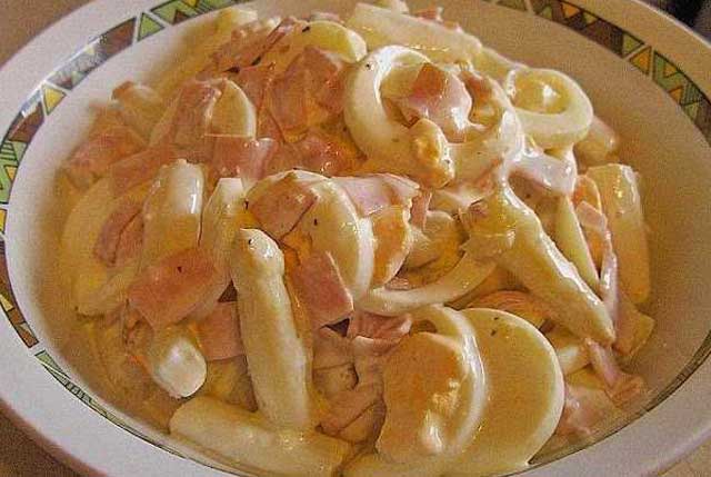 Spargelsalat mit Schinken und Ei Rezept - Schnelle und Einfache Rezepte