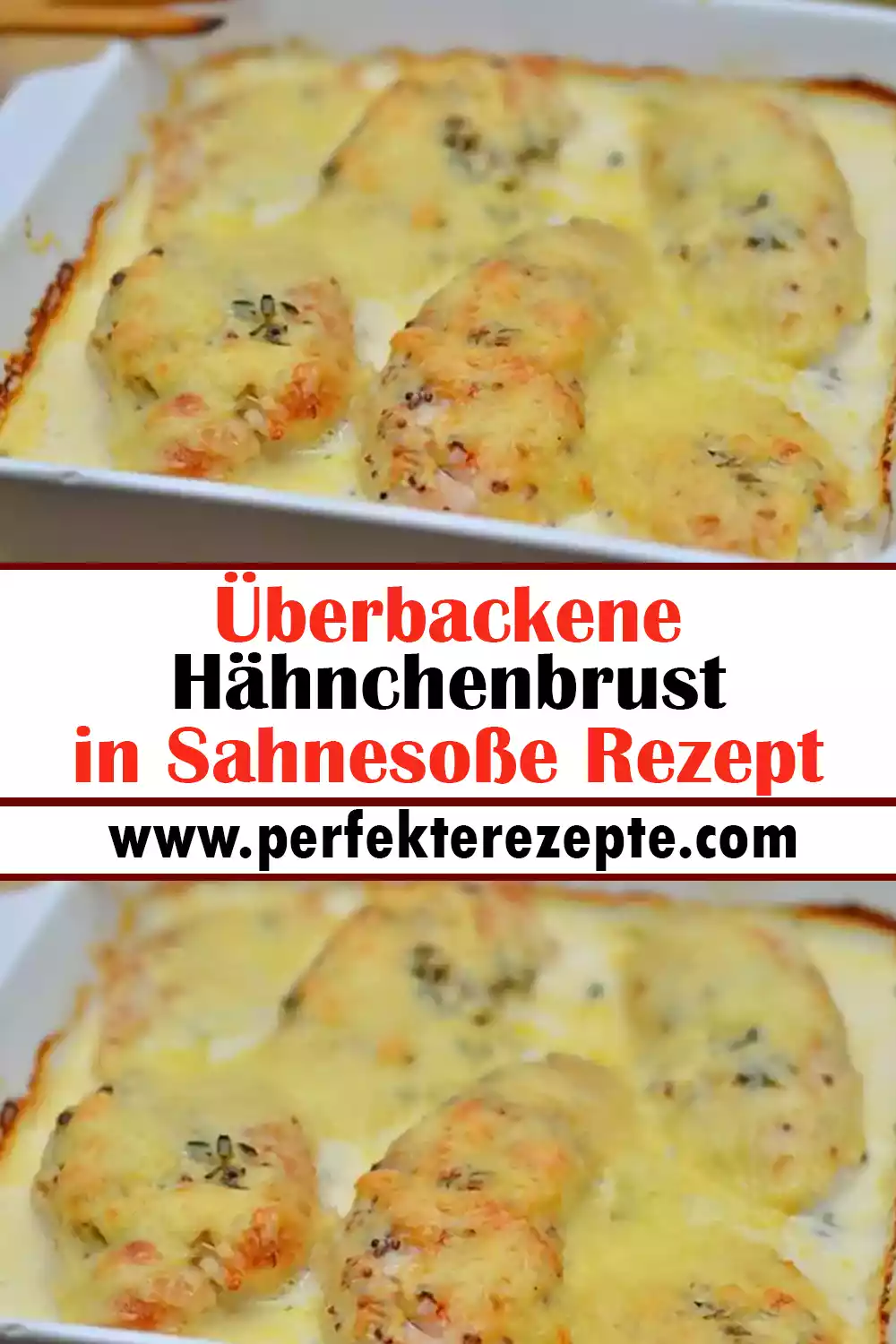 Überbackene Hähnchenbrust in Sahnesoße Rezept - Schnelle und Einfache ...