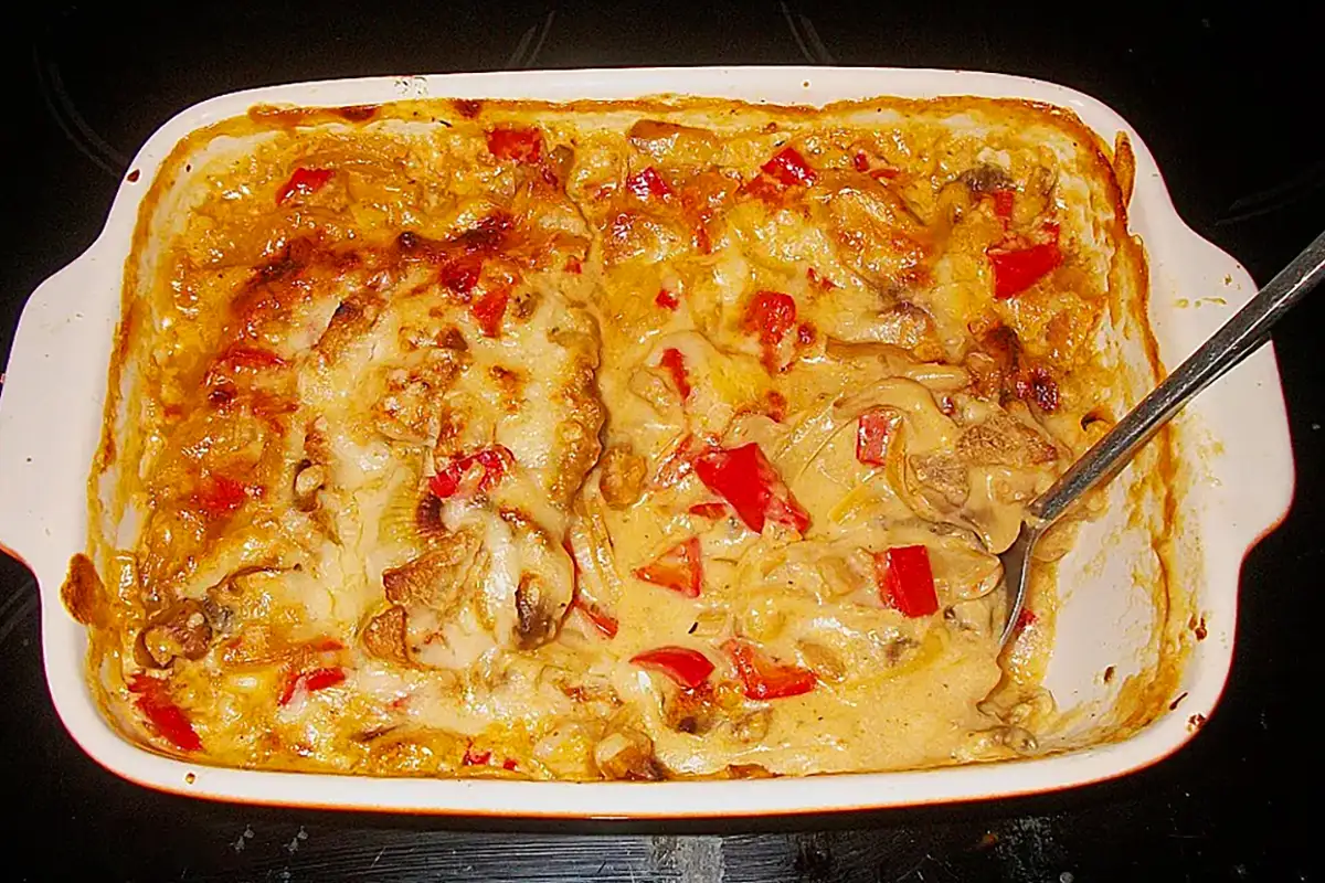 Überbackene Gyros in Champignon Sahnesoße Rezept - Schnelle und ...