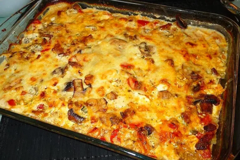 Überbackene Gyros in Champignon Sahnesoße Rezept