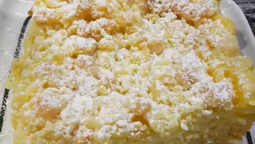 Versunkener Streuselkuchen mit Vanillepudding Rezept