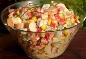 Wurst Salat Mit Paprika Und Mais Rezept