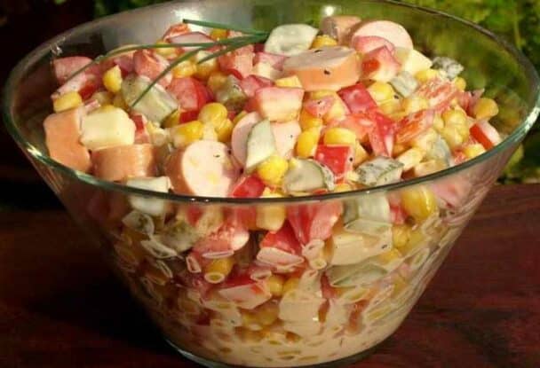 Wurst Salat Mit Paprika Und Mais Rezept - Schnelle und Einfache Rezepte