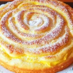 Apfelkuchen mit Vanillepudding Rezept, es schmilzt einfach im Mund