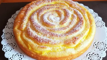 Apfelkuchen mit Vanillepudding Rezept, es schmilzt einfach im Mund