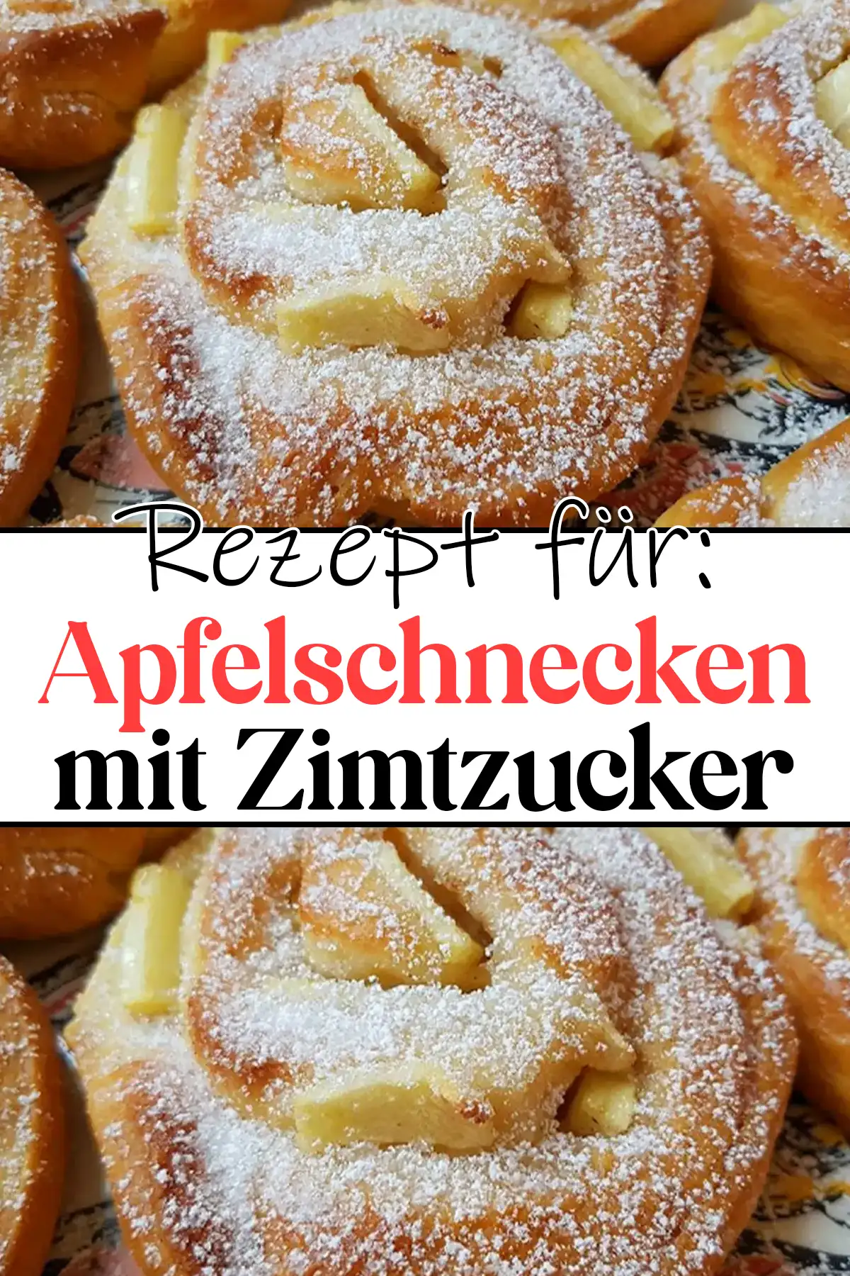 Apfelschnecken mit Zimtzucker Rezept wie aus der Bäckerei