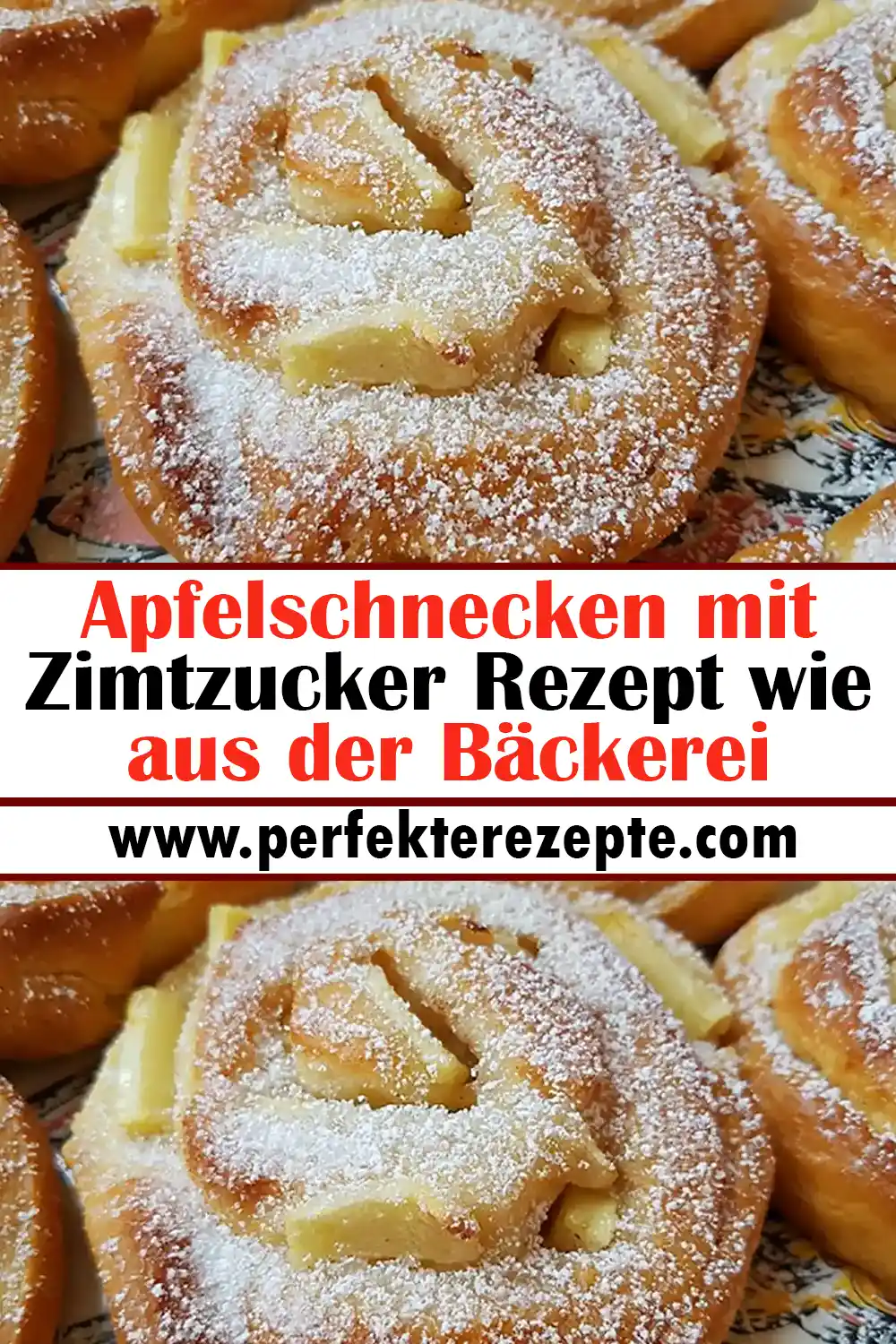 Apfelschnecken mit Zimtzucker Rezept wie aus der Bäckerei