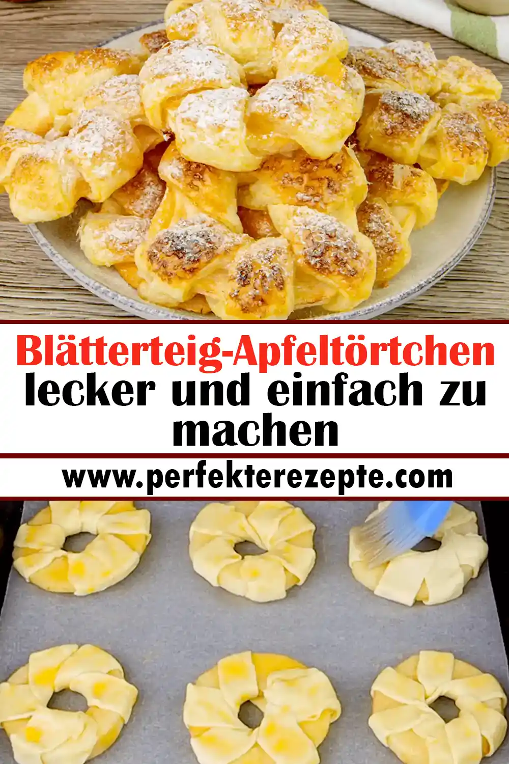 Blätterteig-Apfeltörtchen Rezept: lecker und einfach zu machen