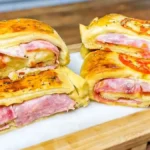 Blätterteig Strudel mit Schinken und Käse Rezept