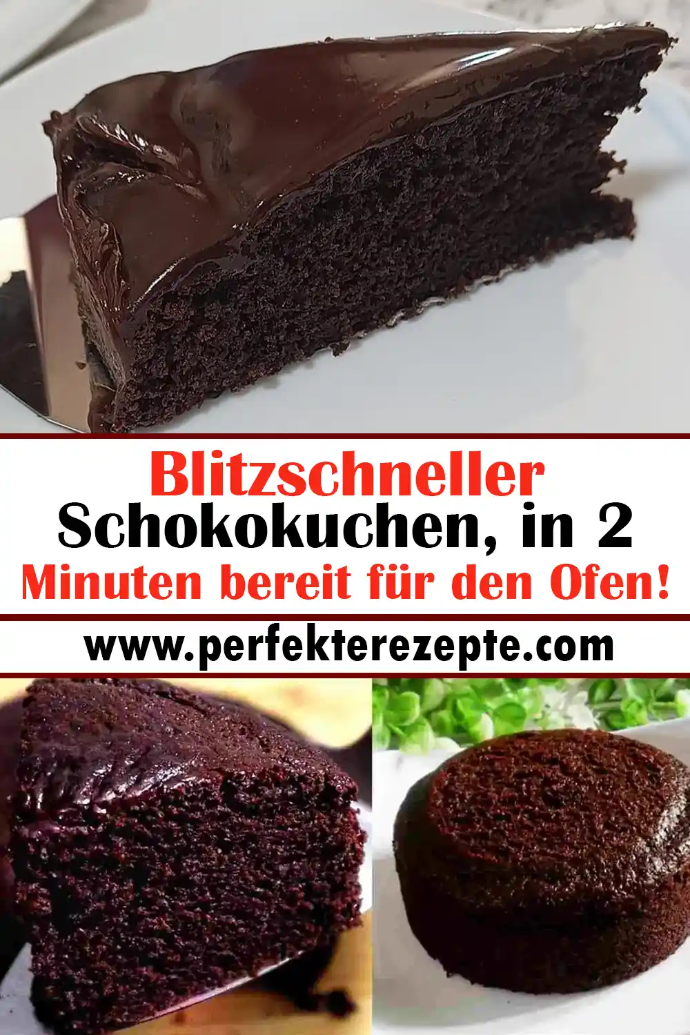 Blitzschneller Schokokuchen Rezept in 2 Minuten bereit für den Ofen!