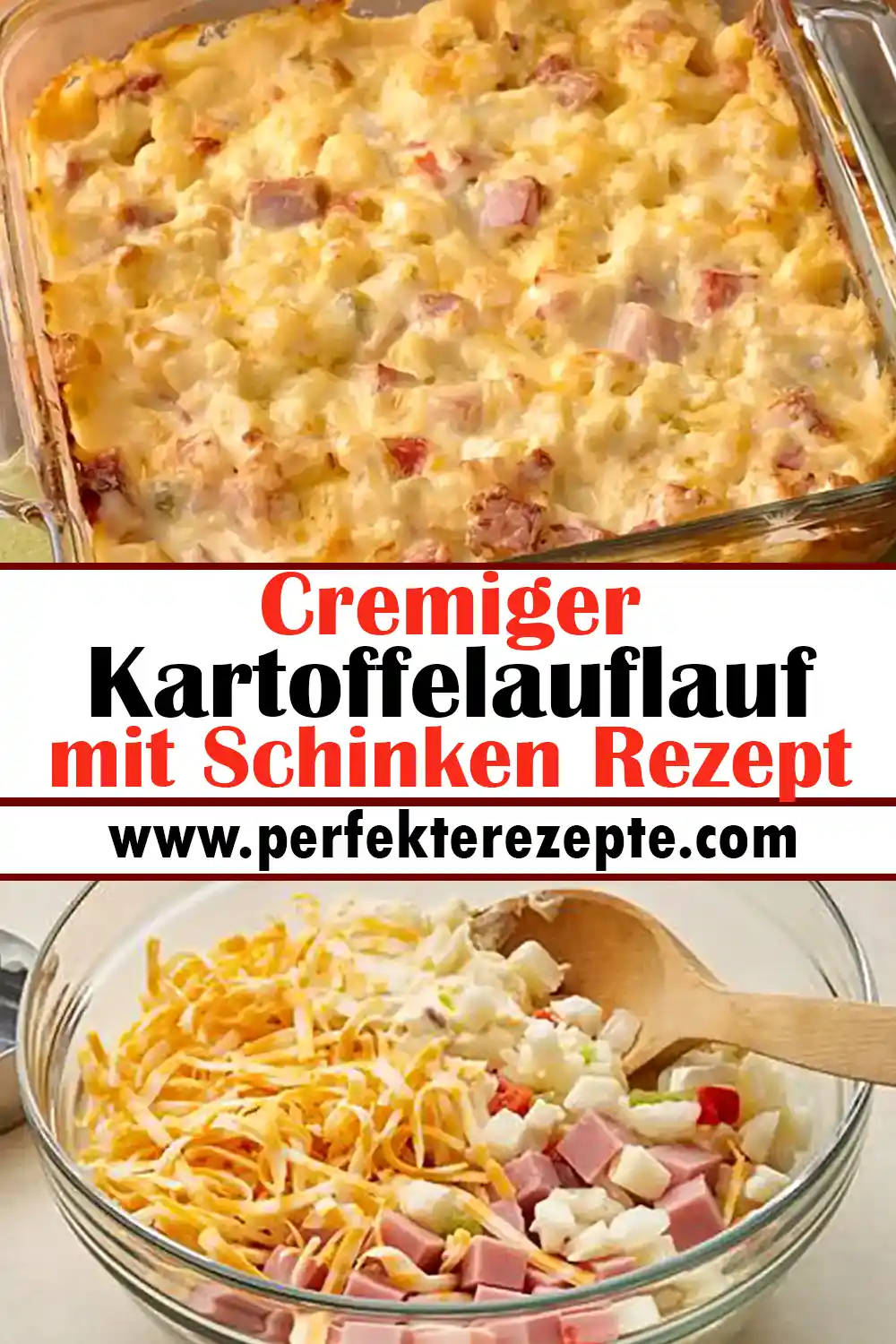 Cremiger Kartoffelauflauf mit Schinken Rezept