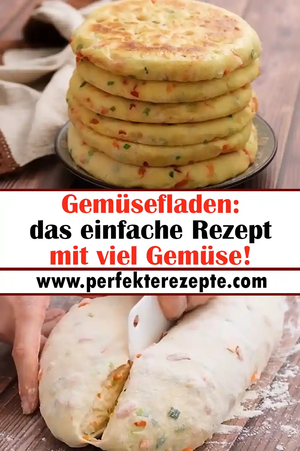 Gemüsefladen: das einfache Rezept mit viel Gemüse!