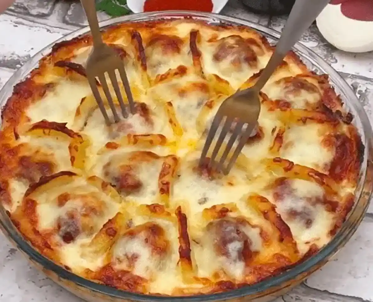 Hackbällchen-Auflauf Rezept