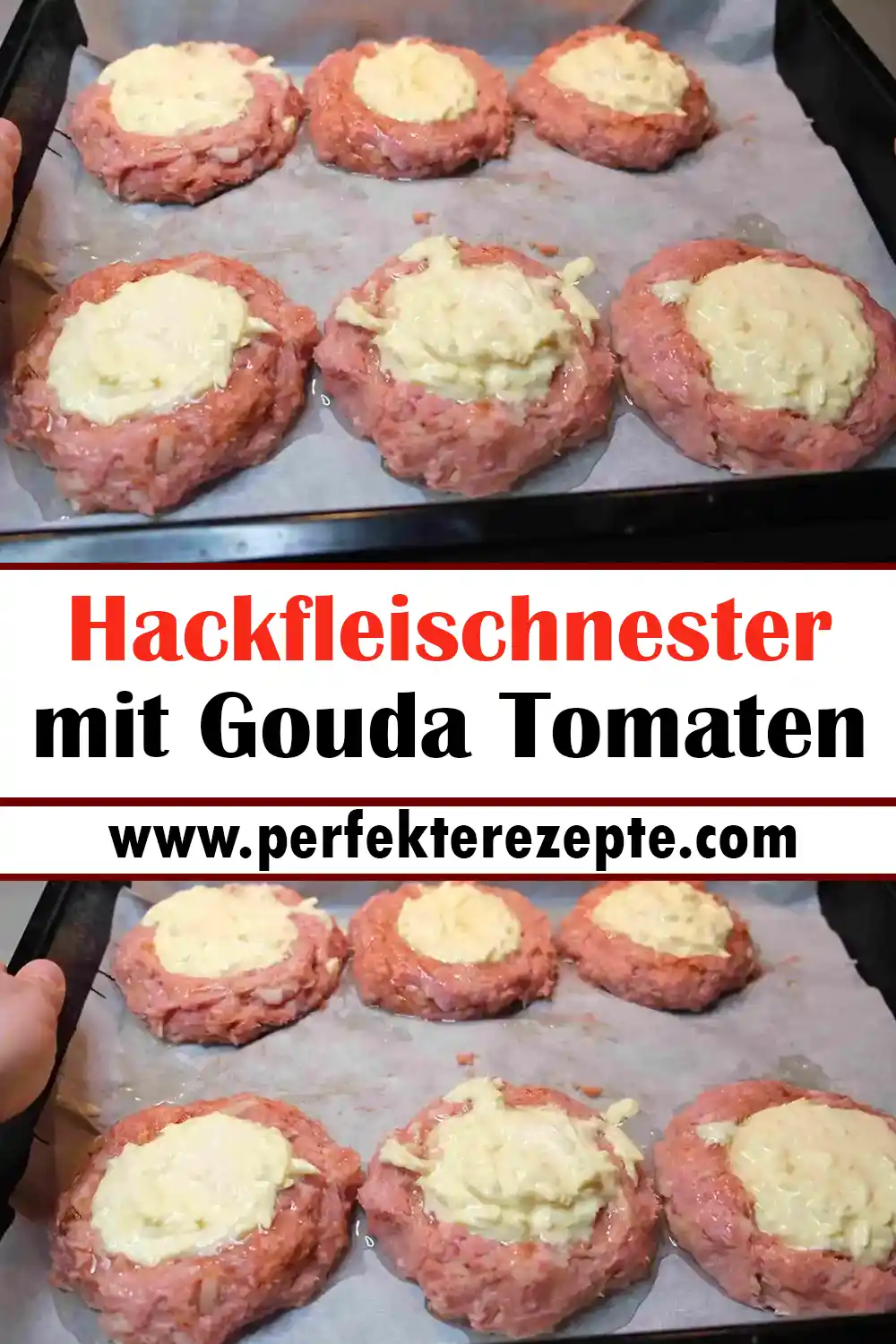 Hackfleischnester mit Gouda Tomaten Rezept