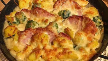 Kasseler-Rosenkohl-Auflauf Rezept