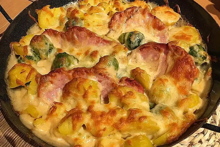 Kasseler-Rosenkohl-Auflauf Rezept - Schnelle und Einfache Rezepte