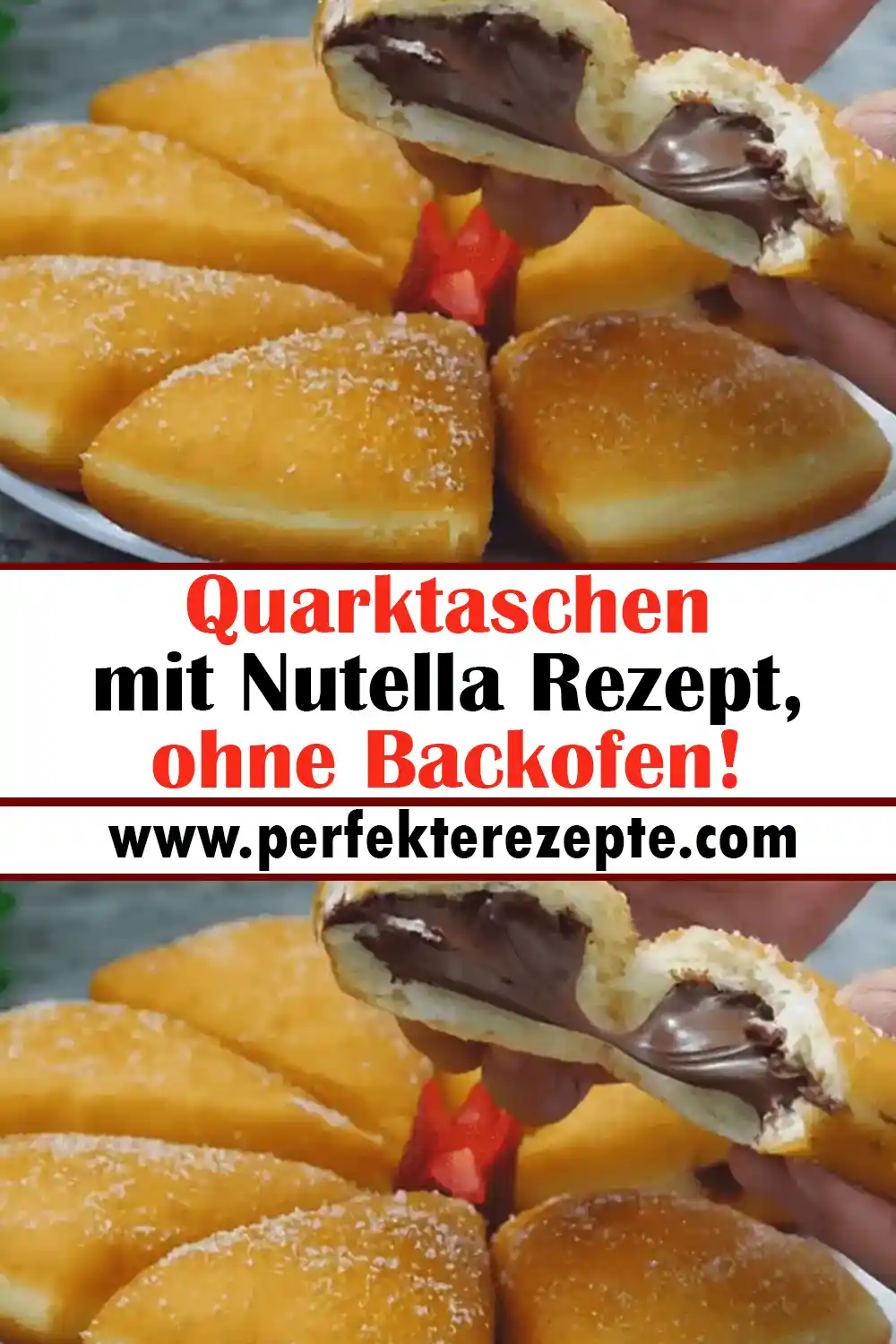 Quarktaschen mit Nutella Rezept, ohne Backofen!