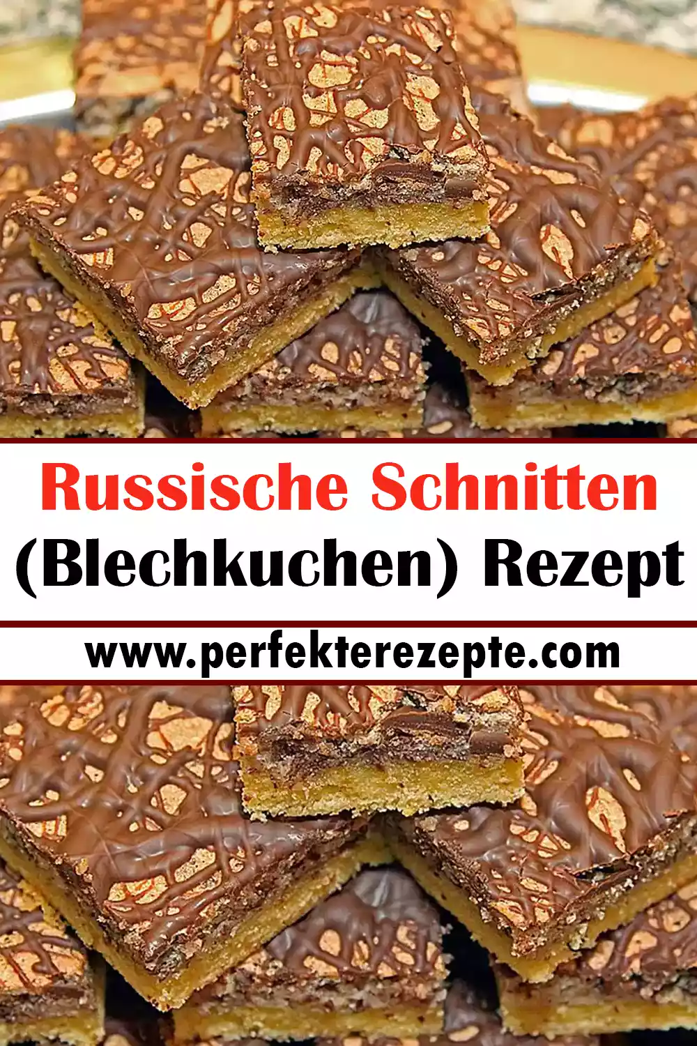 Russische Schnitten (Blechkuchen) Rezept